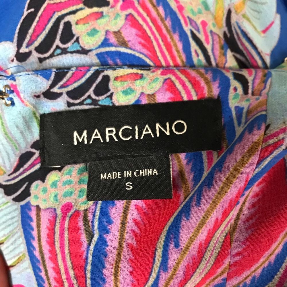 Marciano blue and pink print maxi dress size S - Picture 7 of 8
